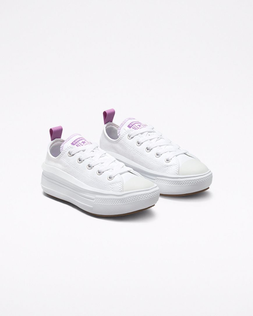 Pantofi Platforma Fete Converse Chuck Taylor All Star Move Low Top Albi Violet Albi | RO I13ZCK820